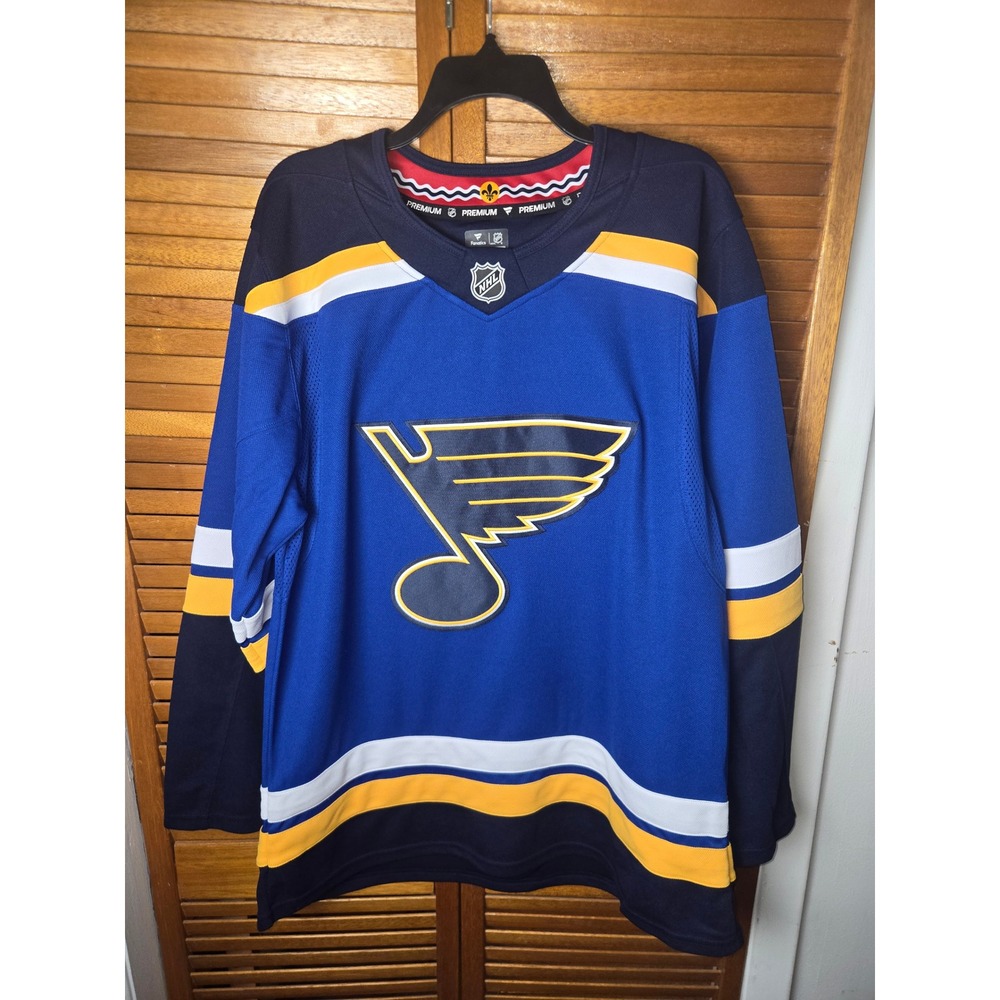 St Louis Blues Fanatics Premium Home Jersey Mens Size 52